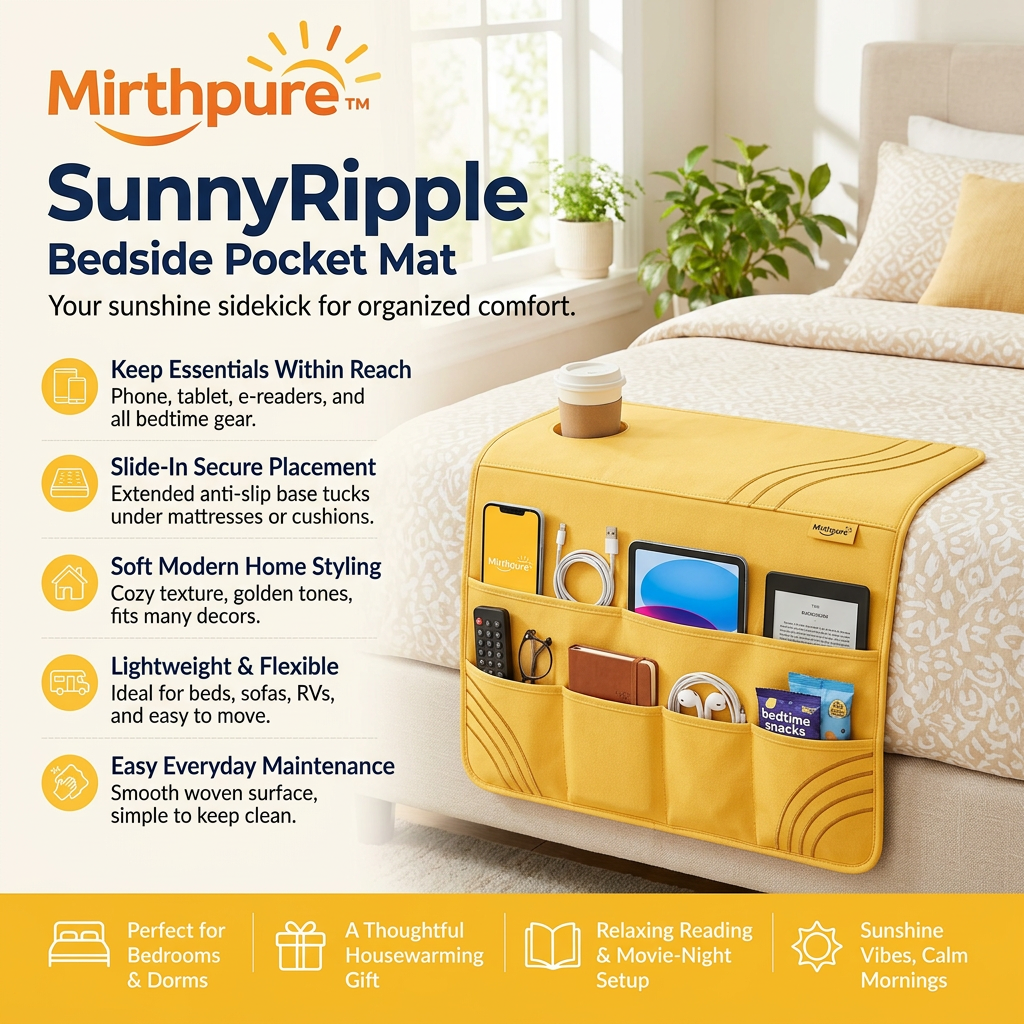 Mirthpure™ SunnyRipple Bedside Pocket Mat