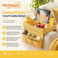 Mirthpure™ LemonGlow Couch Caddy Basket