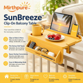 Mirthpure™ SunBreeze Clip-On Balcony Table